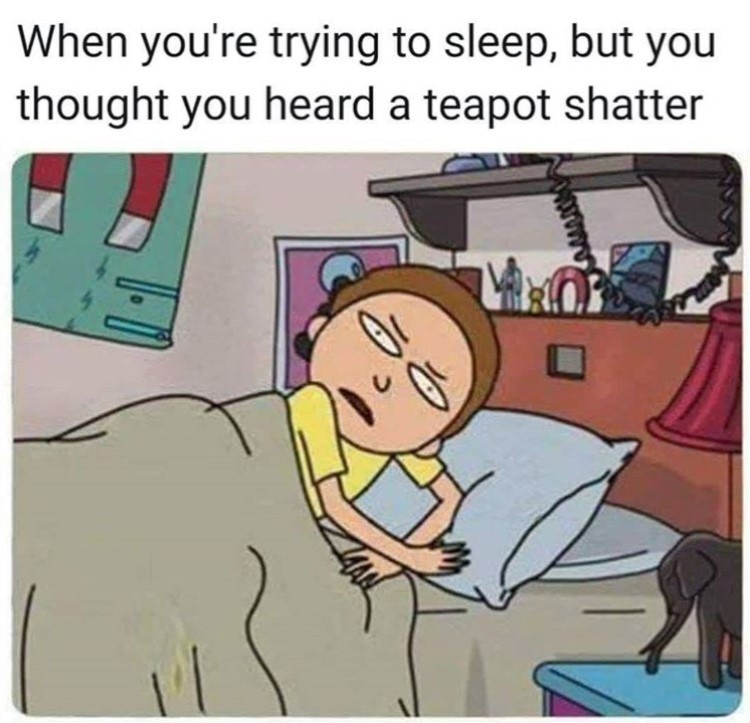 When you are trying to sleep meme