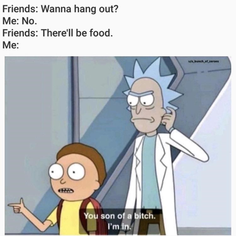 Rick and Morty wanna hang out?