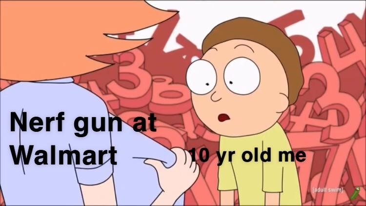 Nerf Gun at Walmart meme