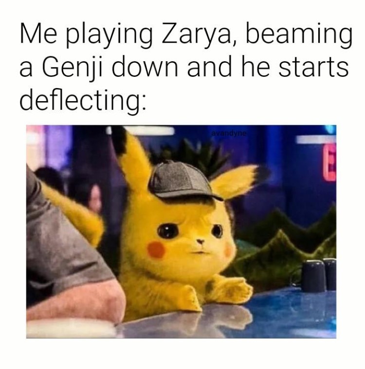 PLaying Zarya beaming Genji