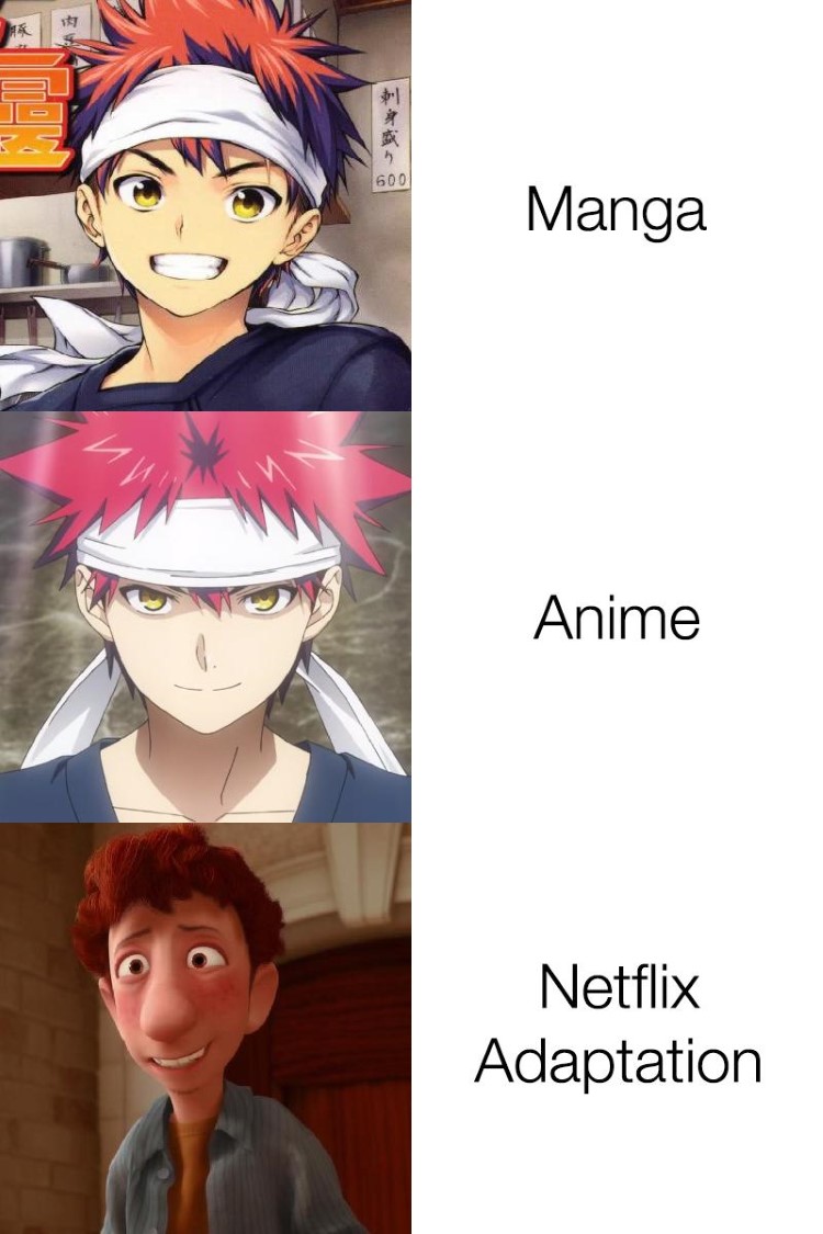 Ratatouille in manga, anime, and Netflix adaptation meme