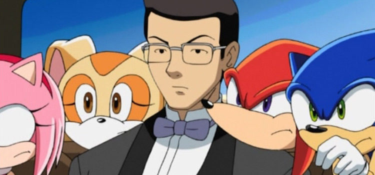 Mr Tanaka anime butler in Sonic screenshot