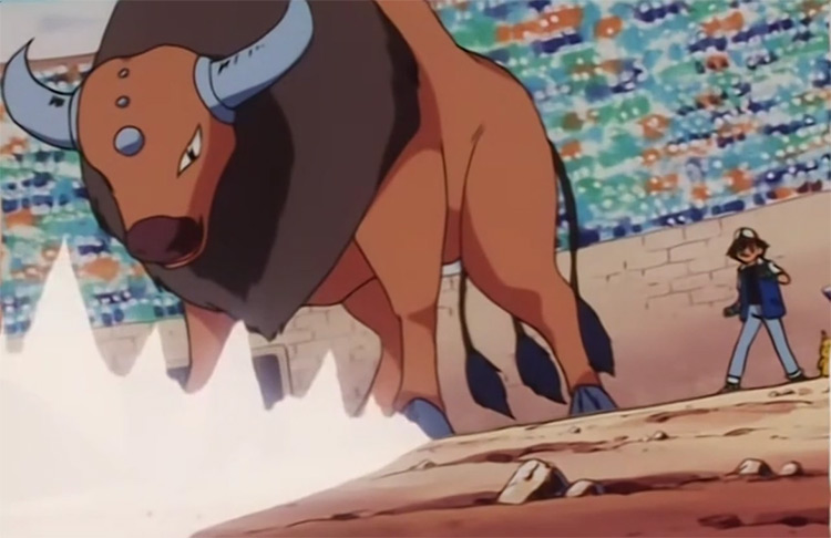 Tauros Pokémon anime screenshot