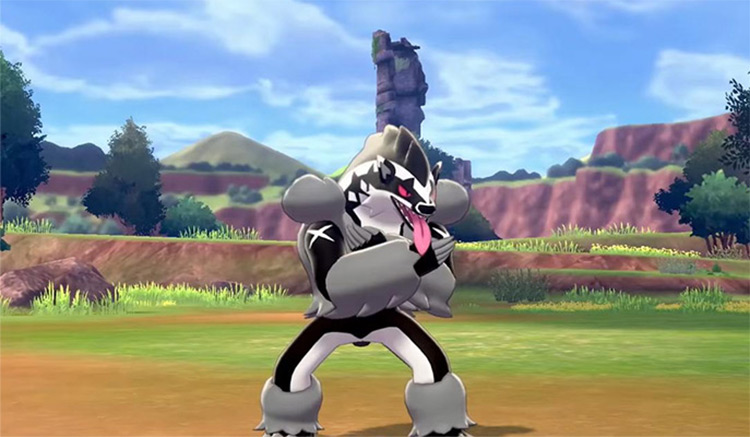 Obstagoon Pokémon Sword Shield battle screenshot