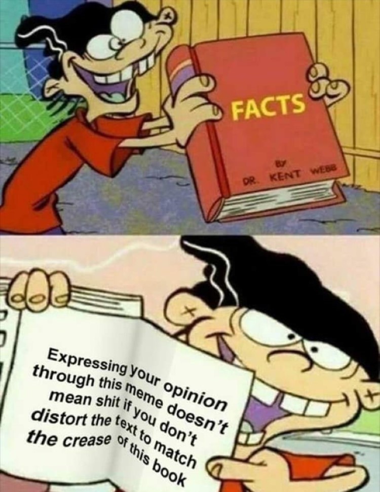 Edd facts book meme, match the crease in the book