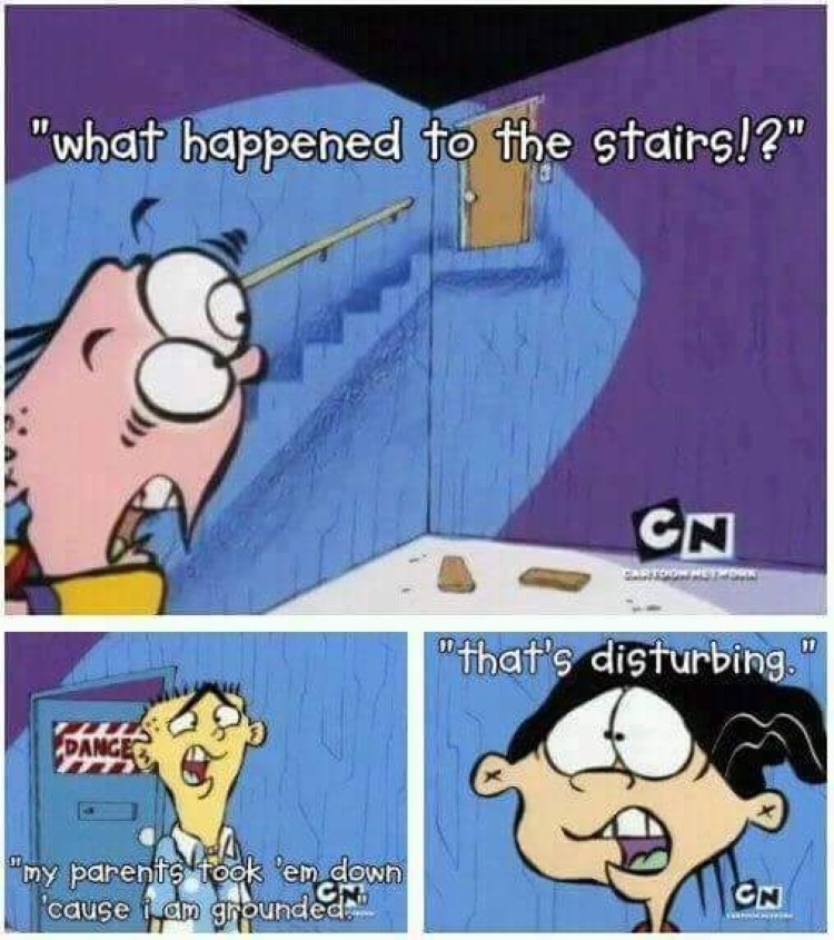 What happened to the stairs? Ed Edd n Eddy meme