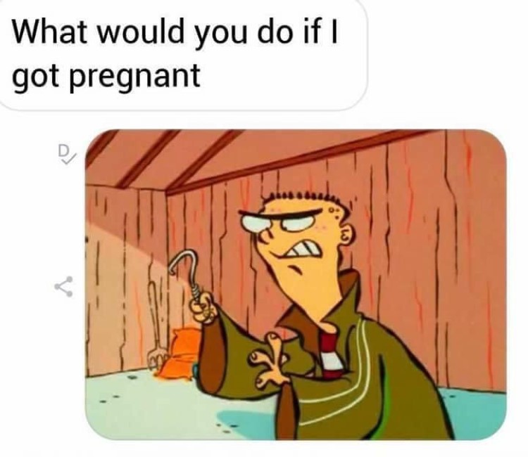 Clotheshanger Ed pregnant meme