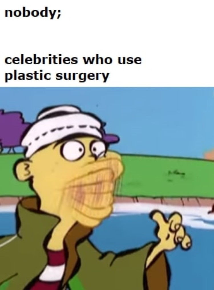 Celebrities plastic surgery meme Ed