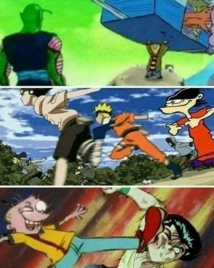Ed vs Piccolo and Naruto