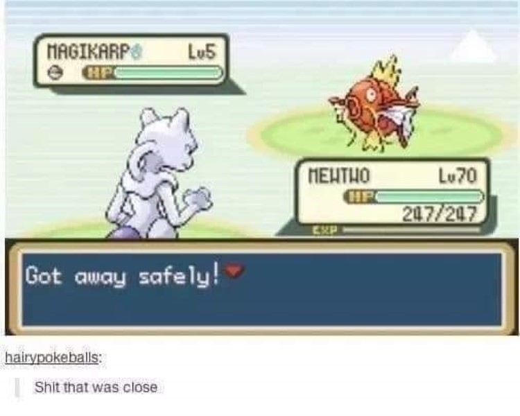 Magikarp Mewtwo meme that was close