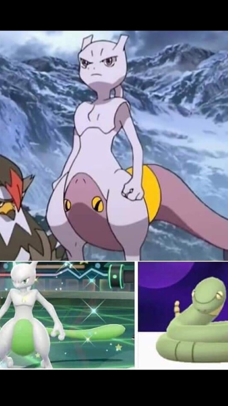 Mewtwo shiny ekans meme