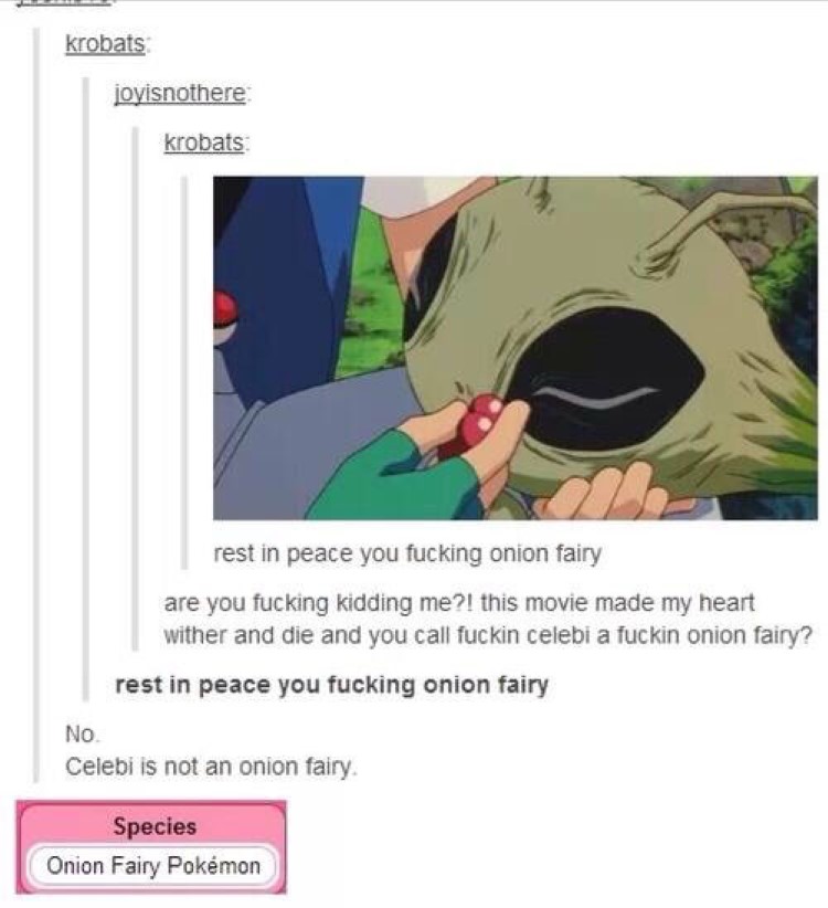 Onion fairy Pokemon, Celeby, no really