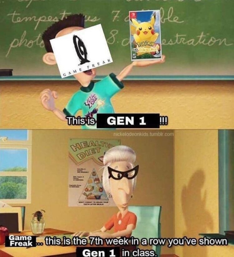 This is gen 1 Pokemon! Jimmy Neutron Sheen meme crossover