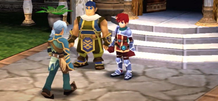 Ys Seven characters - in-game screenshot on PSP