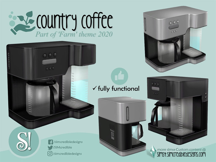 Sims 4 Cc Best Coffee Makers And Espresso Machines All Free Fandomspot