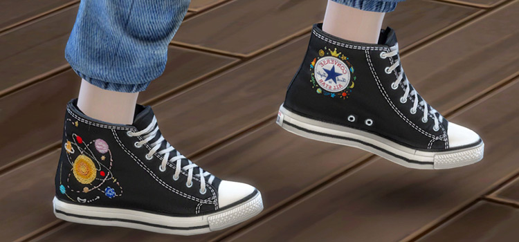 Sims 4 knee shop high converse