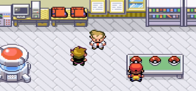 Pokemon FireRed Omega Oak's Lab Screenshot