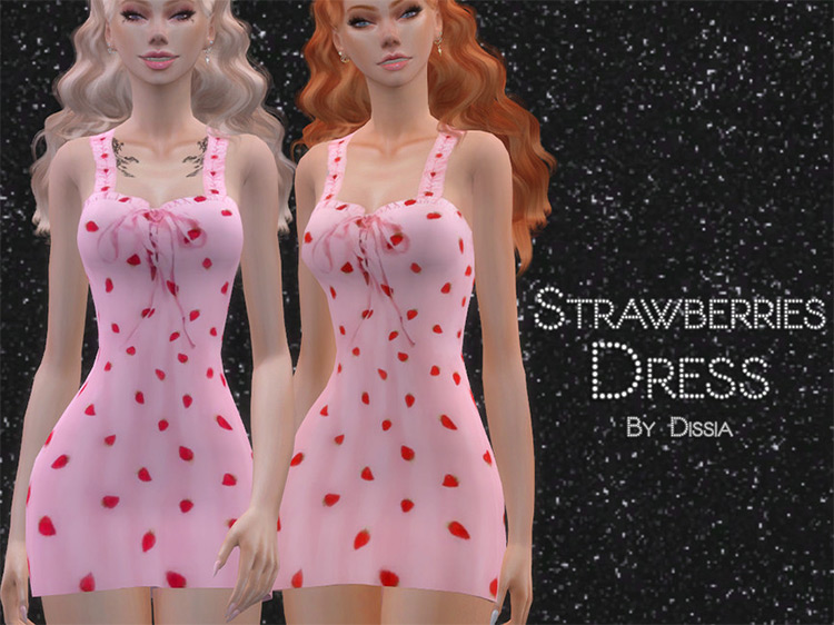 Best Sims 4 Strawberry Dress CC To Try Out   FandomSpot - 50