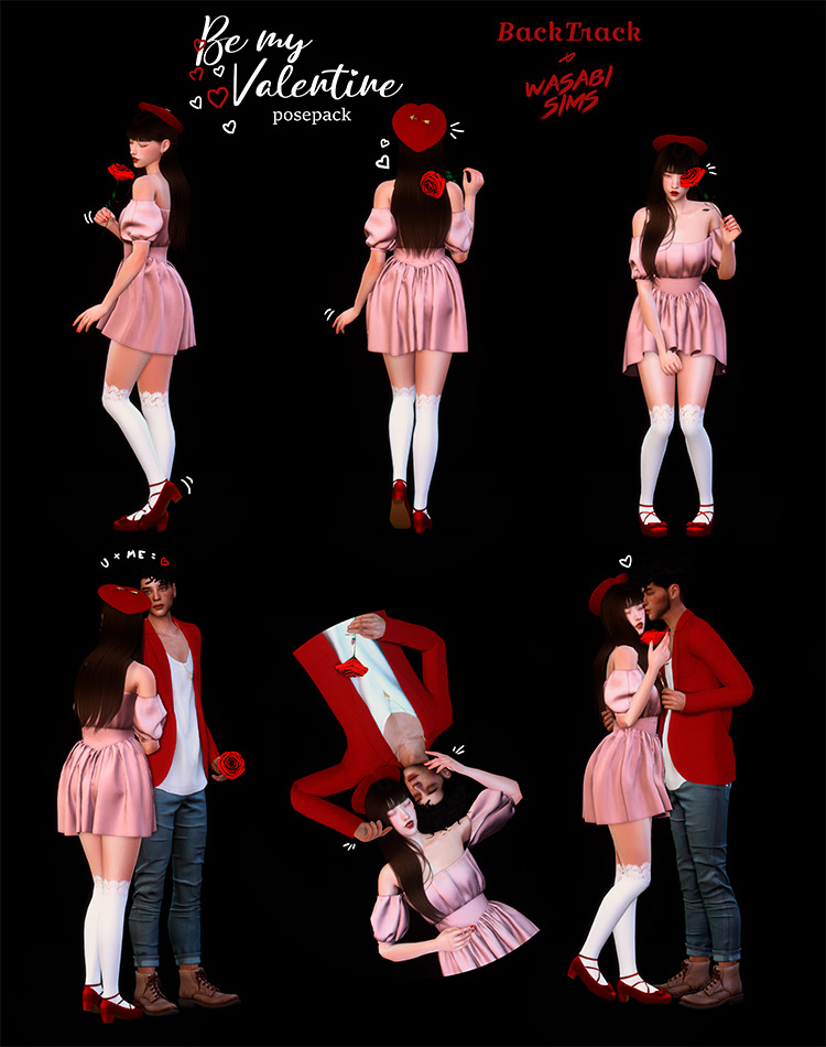 Be My Valentine Pose Pack for The Sims 4