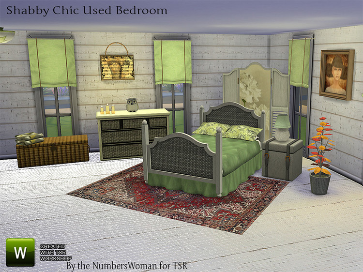 Shabby Bargain Bedroom / Sims 4 CC