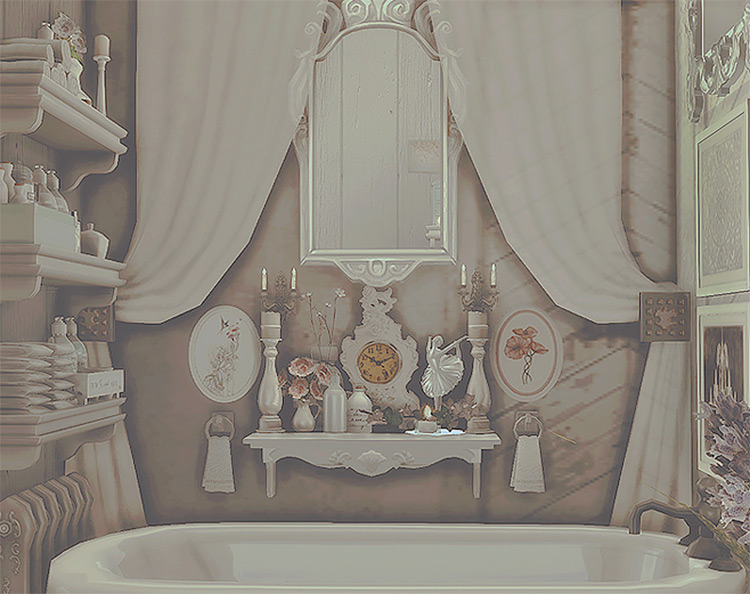 Shabby Chic Bathroom Pack for The Sims 4