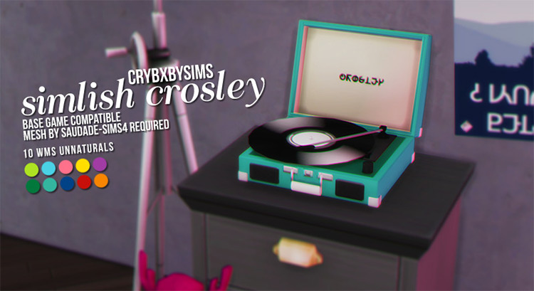 Simlish Crosley Record Player / TS4 CC