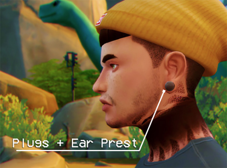 Plugs + Ear Preset + Recolor / Sims 4 CC