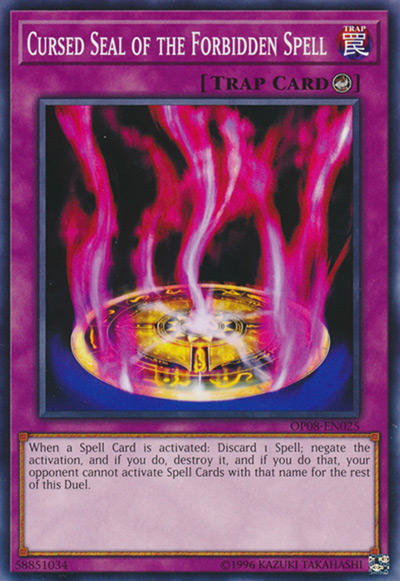 Cursed Seal of the Forbidden Spell YGO Card