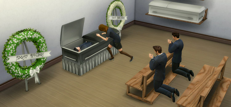 Funeral Chapel Poses in The Sims 4