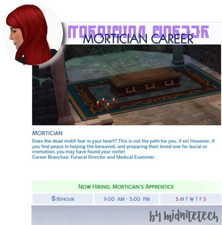 Mortician Career Mod for The Sims 4
