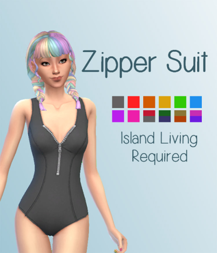 Zipper Lifeguard Suit CC / TS4