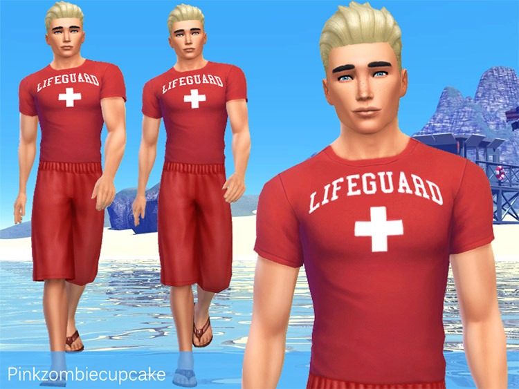 Lifeguard Male Shirts and Shorts / TS4 CC