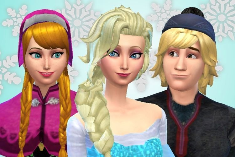 Anna, Elsa & Kristoff CC Modded for TS4