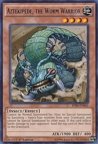 Aztekipede, the Worm Warrior YGO Card