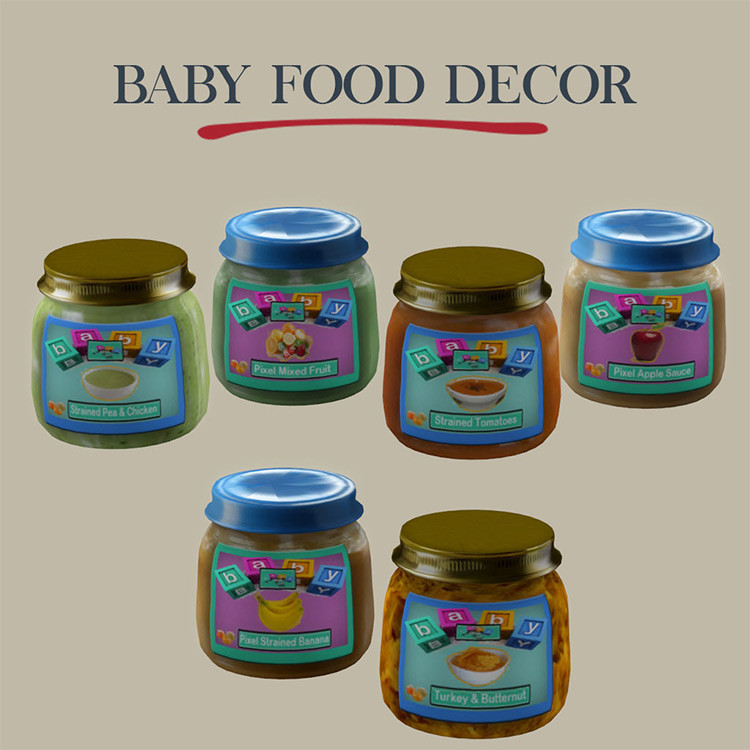 Baby Food Decor for Sims 4