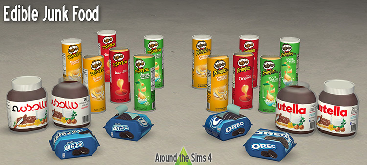 Edible Junk Food Clutter for Sims 4