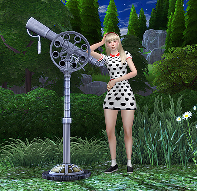 Steampunk Telescope for The Sims 4