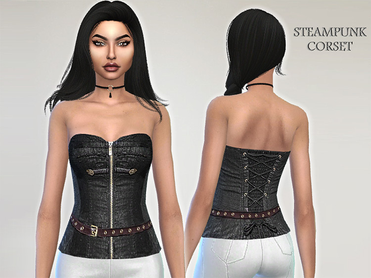 Steampunk Corset for Girls / Sims 4 CC