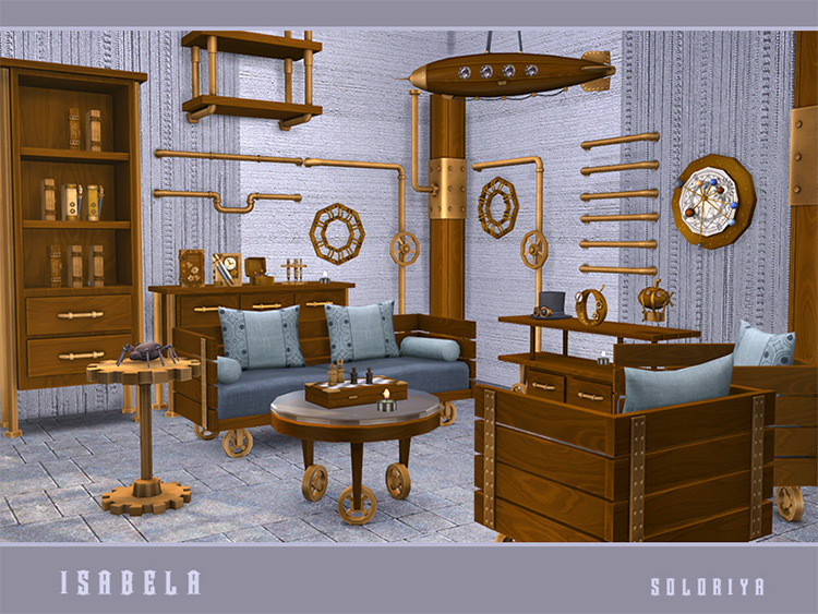 Isabela Steampunk Furniture Set / Sims 4 CC