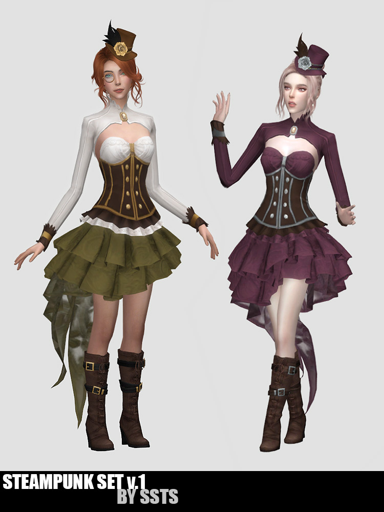 Steampunk CC Set v1 for Sims 4