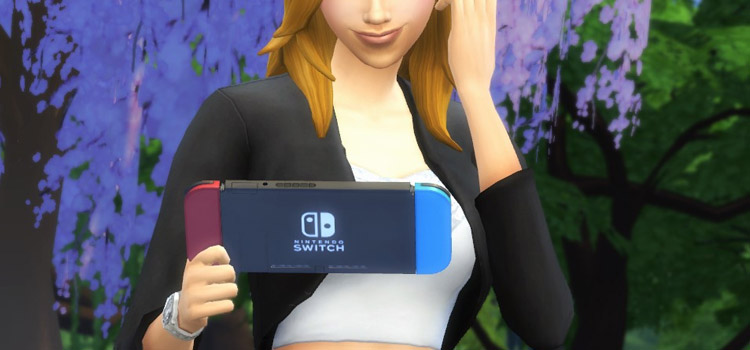 Sim Girl Playing Nintendo Switch / TS4 CC