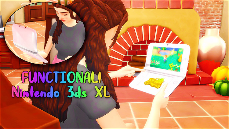 Functional Nintendo 3DS XL in The Sims 4