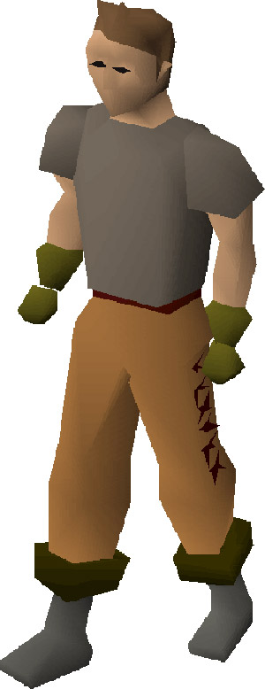 Leather Gloves Worn in OSRS