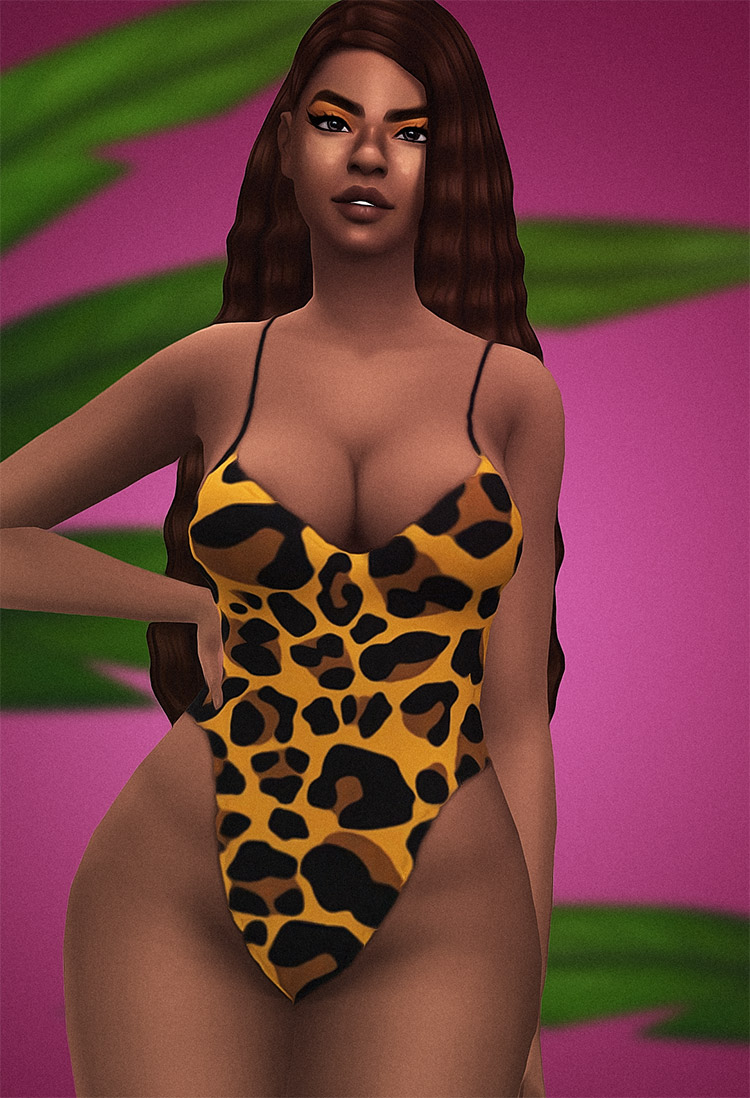 Cheetah Print Swimsuit / Sims 4 CC