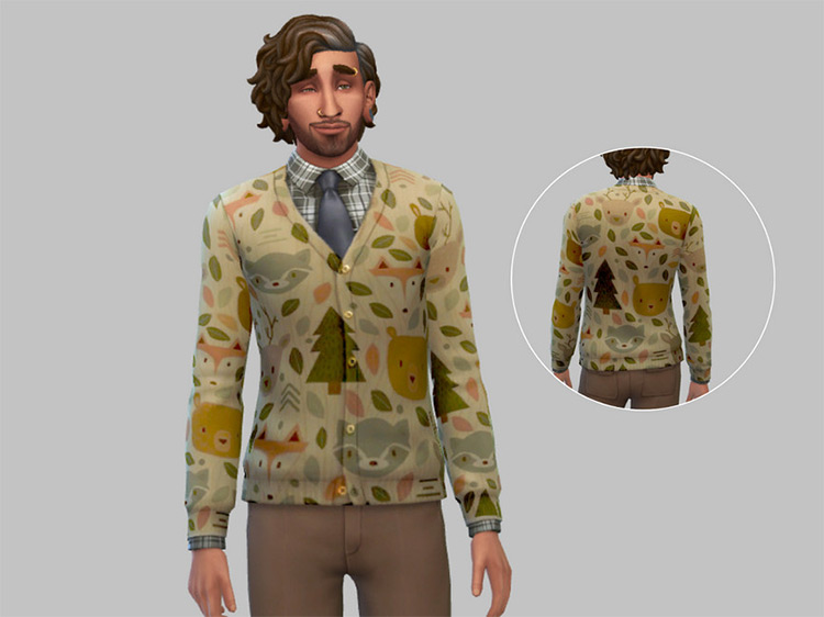 Cottage Core Grandpa Sweater / Sims 4 CC