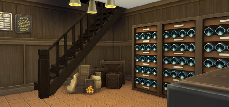 The Sims 4: Best Wine Cellar & Wine Rack CC