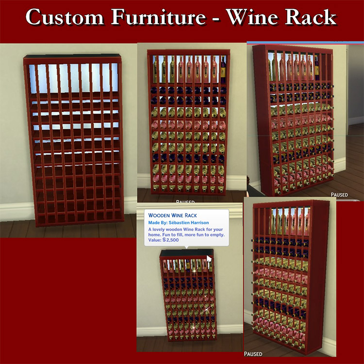 Custom Wine Rack Storage / Sims 4 CC