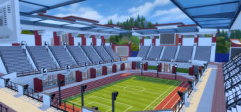Football stadium build in The Sims 4