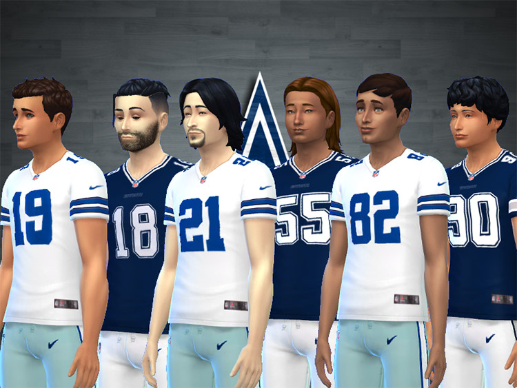 Dallas Cowboys Jerseys CC for The Sims 4