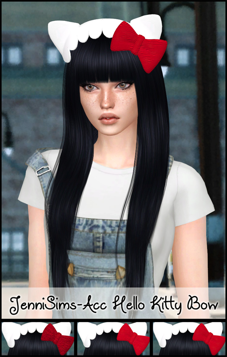 Headband Hello Kitty Attire / Sims 4 CC